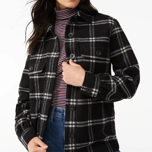 Free Assembly Plaid Shacket - Picture 2 of 8